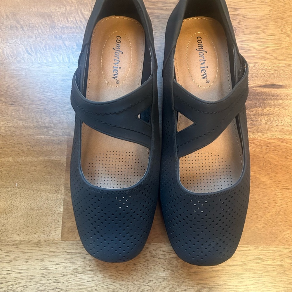 Comfortview Black Women's Shoes